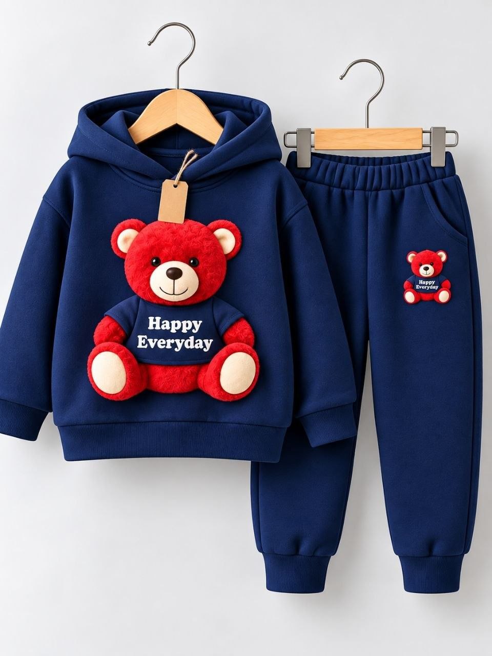 𧸠Cute Teddy Bear Winter Hoodie & Jogger Set (3M-12yrs) (Copy)