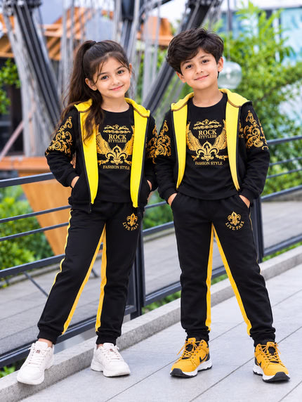 Kids Black & Yellow Winter Jackets Set( 1yrs-12yrs) š BUY 1 SET ā DELIVERY FREE! šāØ