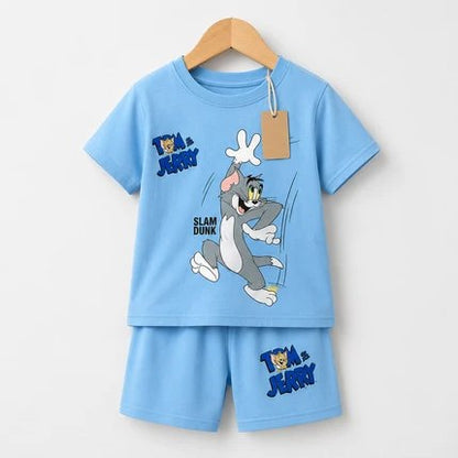 Tom &amp; Jerry Blue T-Shirt & Shorts Set(3mths-6yrs)