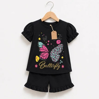 Lovely Butterfly Black Girls Set(3mths-6yrs)