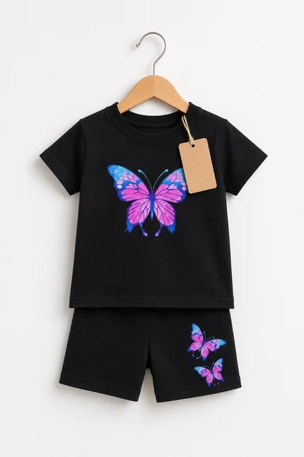 Black Butterfly Kids Set (3mths-6yrs)