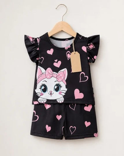 Black Cat Heart Set (3mths 6yrs)