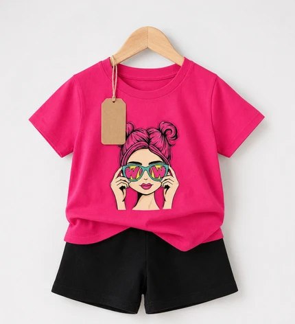 Hot Pink Sunglasses Girl Set (3mths-6yrs)