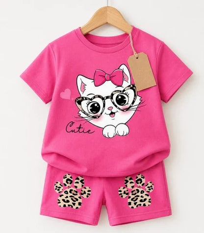 Pink Cutie Cat Set (3mths-6yrs)