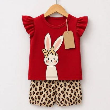Bunny Leopard T-Shirt & Shorts Set (3mths-6yrs)
