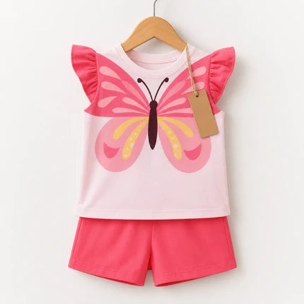 Butterfly Wing T-Shirt & Shorts Set(3mths-6yrs)