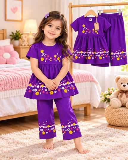 Girls Premium Floral Top & Palazzo Set 🌸 (1yrs -12yrs)