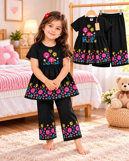 Floral Kids Dress Set (1yrs -12yrs)
