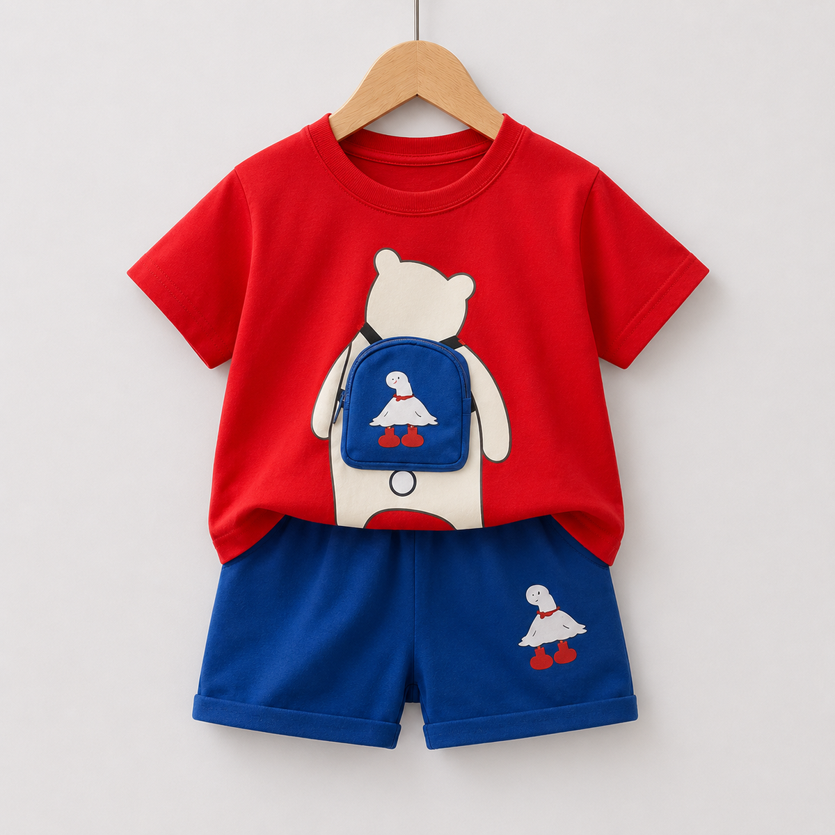 Baby Red T-Shirt & Blue Shorts Set (3mths-6yrs)